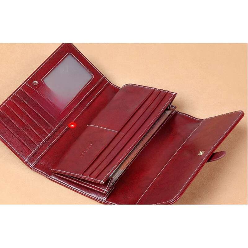 Handtasche aus echtem Leder, lange Geldbörse für Damen, multifunktionales Mobiltelefon mit großem Fassungsvermögen, vielseitig einsetzbar_voghion.com