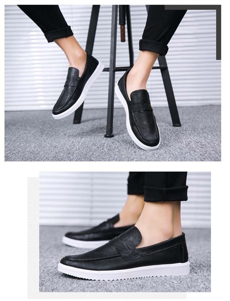 Groothandel hot selling platte loafer oxford slip-on leren schoenen voor heren_voghion.com