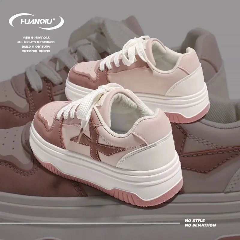 Fashion White Chunky Womens Casual Vulcanized Shoes Platform Sports Running Sho Sneakers for Women Trends 240801_voghion.com