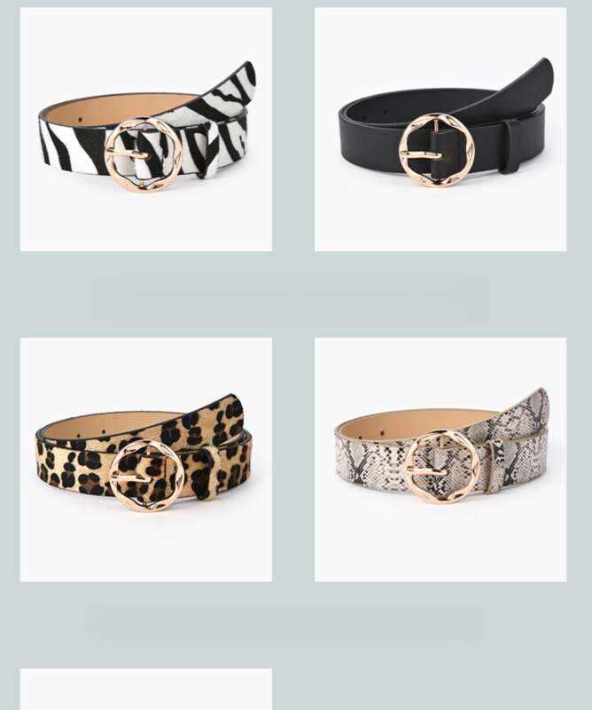New Loose Fashion Snake Leopard Decoration Jeans Irregular Women's Belt_voghion.com