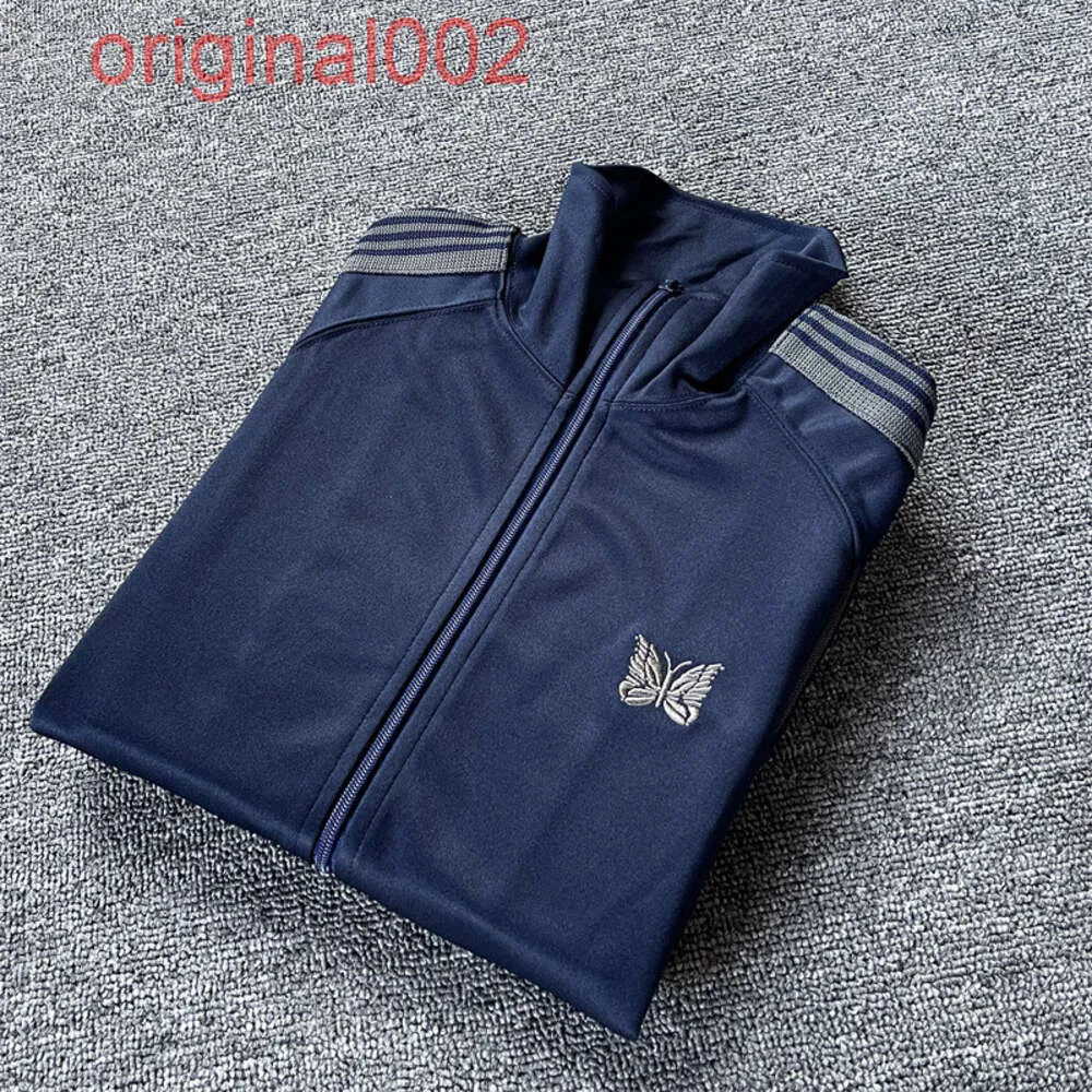 Needles mens jacket Track Veet Butterfly Embroidered Ribbon Campus Style Sweatshirt Mens And Womens Jackets Streetwear_voghion.com
