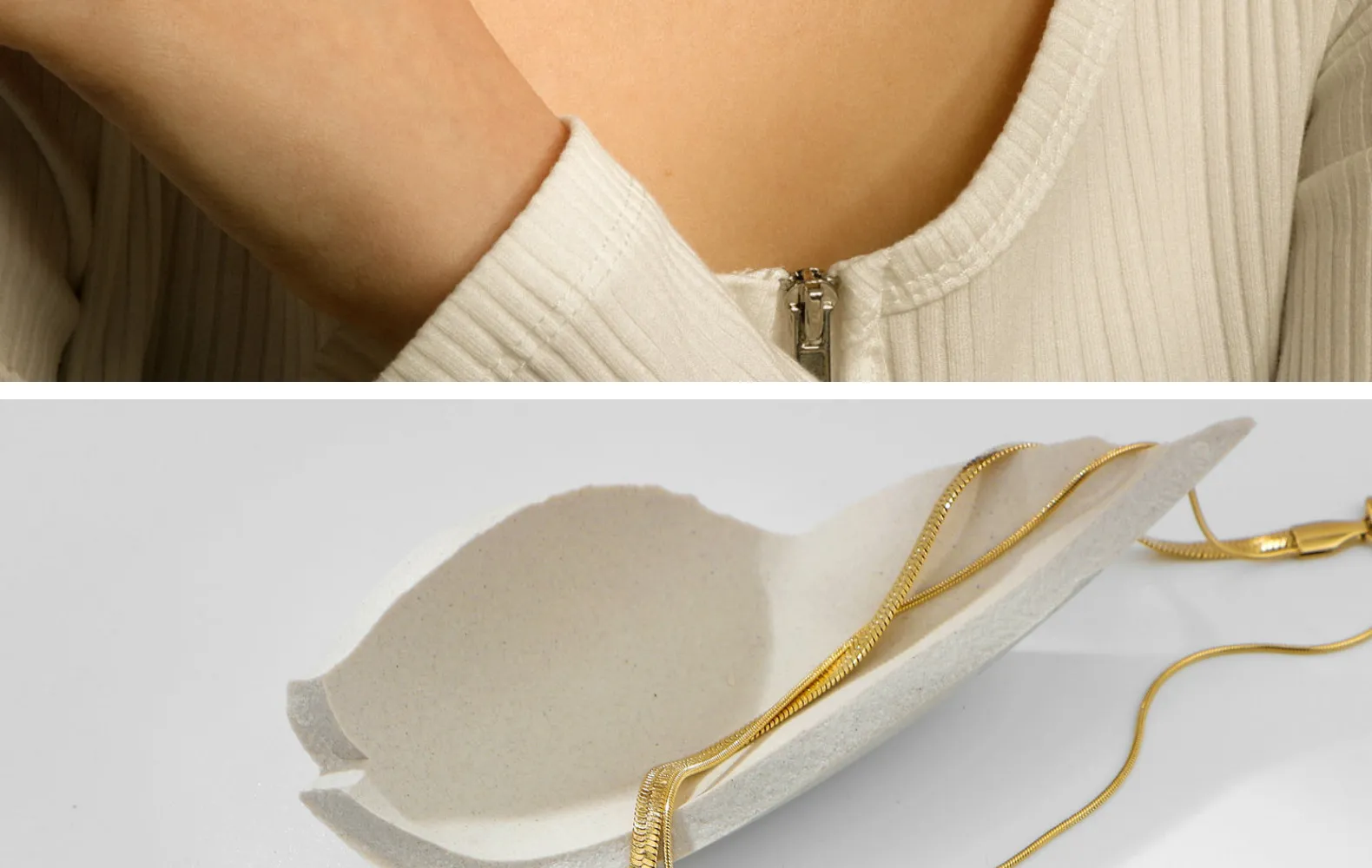 Collana a catena serpente a tre strati placcata oro donna_voghion.com
