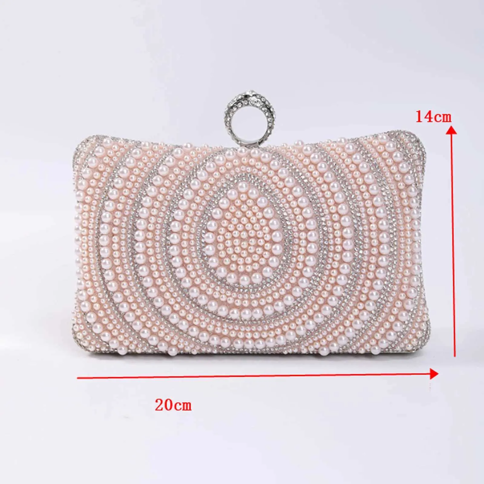 Sac de soirée tendance pour femme avec perles, élégant, portefeuille de mariage, de dîner, de fête, de créateur, nouveau, Y241019_voghion.com