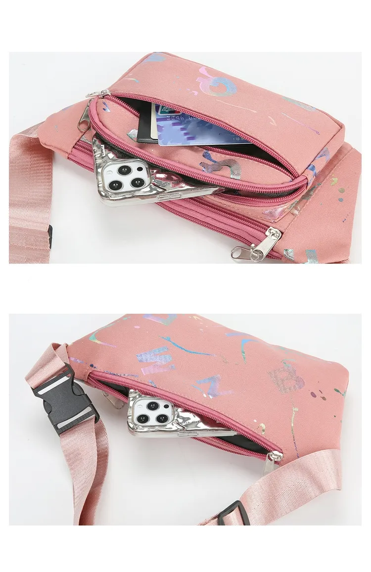 Marsupi da donna con stampa bronzata, cintura alla moda, borse a tracolla, marsupio da corsa, viaggio, allenamento_voghion.com