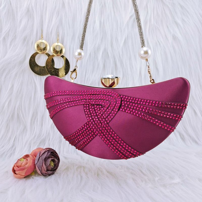 Clutch aus Cashew, farbenfrohe, heiße Dia-Gürteldekoration, Perlenarm, geeignet für den Alltag oder Bankettanlässe_voghion.com