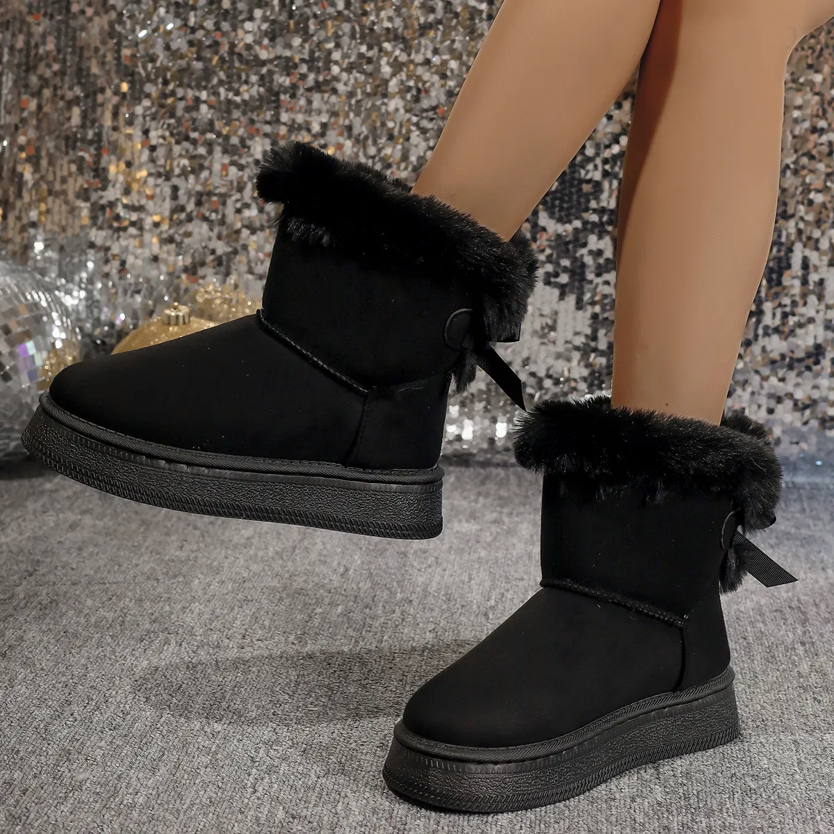 2024 kostenloser Versand Schnee Pelz Pelz Winter Damen Stiefel dicke Unterseite Plüsch Schuhe Martin Boot Herren Booties_voghion.com