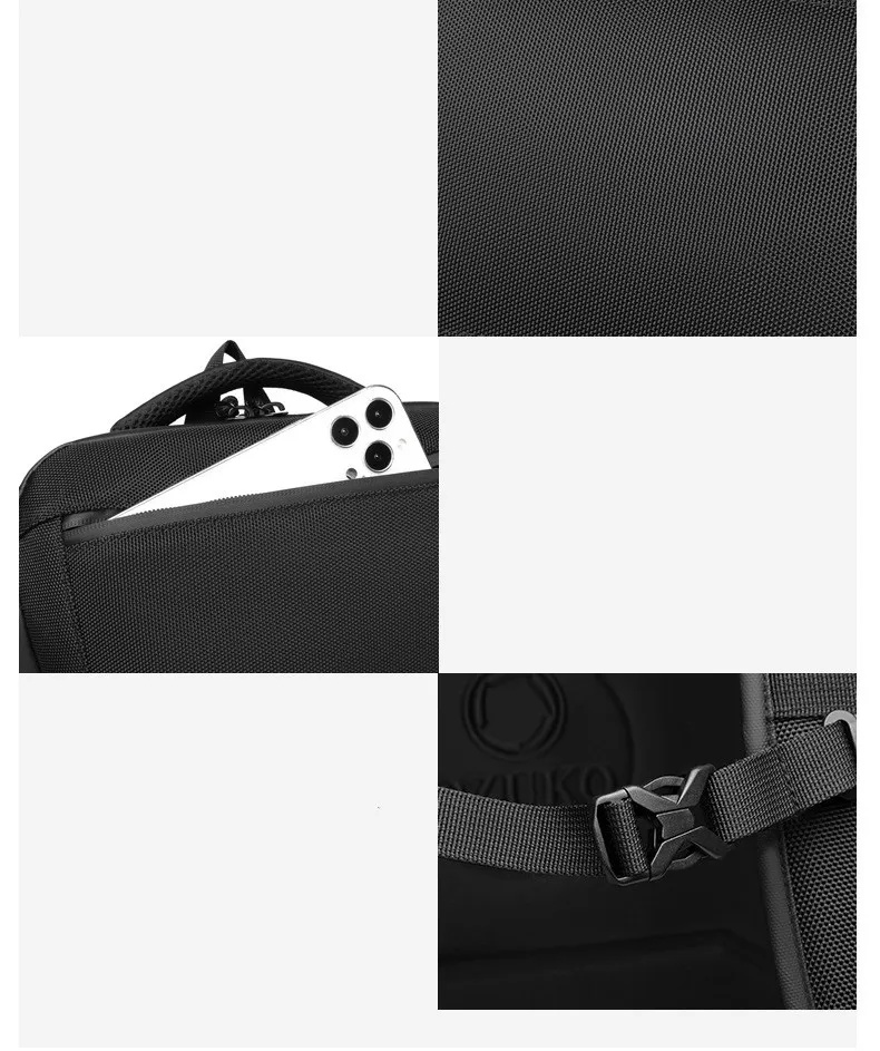 OZUKO 17,3 Zoll Laptop 35L Reise Nylon Tasche Outdoor Wasserdicht Multifunktions Große Kapazität Wandern Rucksack_voghion.com