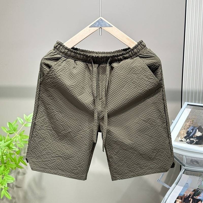 Men's Clothing Flocking Print Half Pants Men's Summer Beach Pants Men's Casual Running Sports Shorts Men's Straight Pants Men's Half Pants_voghion.com