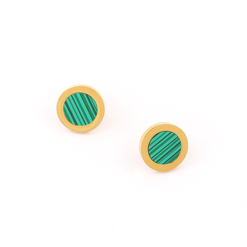 Gute Nuovo Set di Gioielli Geometrici Rotondi in Acciaio Inox con Catena Cubana, Collana, Bracciale, Orecchini e Anello per Donna_voghion.com