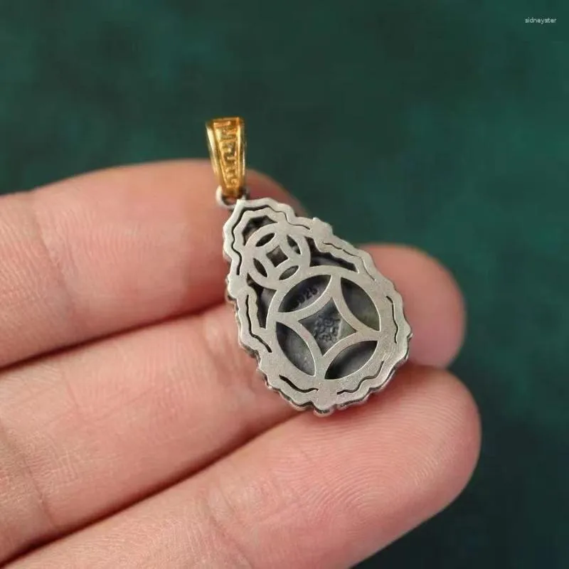 Kolye Kolye RetroSen Sier Renk El Yapımı Kakma Kolye Tibet Tek Göz Büyük Pengbird Vintage Etnik Stil Takı_voghion.com