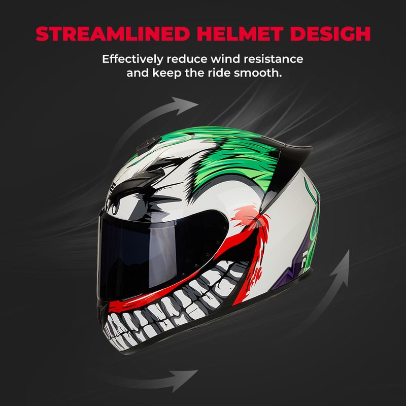 Motorcycle Clown Full Face Racing Motocross Helmet Flip Up Moto Adult Motorbike Street Touring Riding Casco Cte_voghion.com