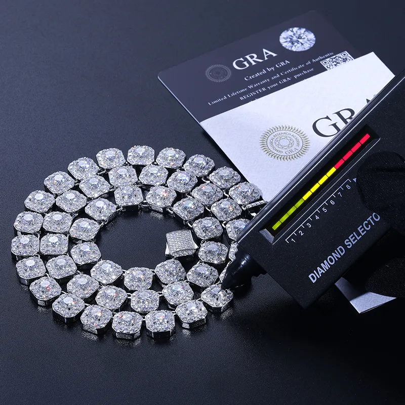 Moissanite Diamond Tennis Chain Necklace For Men And Women_voghion.com