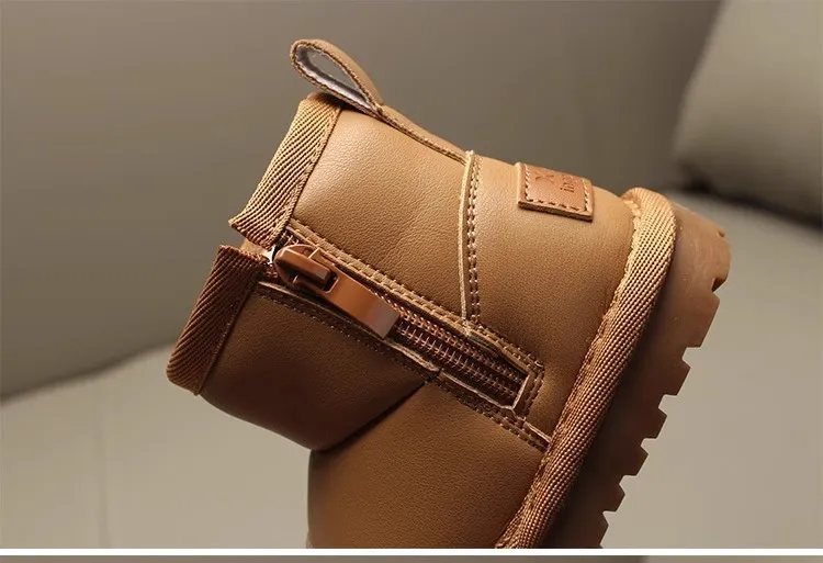 Bottes de neige pour enfants, nouvelle collection hiver 2025, courtes chevilles, Happysteps, antidérapantes, épaisses, en peluche, en caoutchouc, pour tout-petits, pour garçons_voghion.com