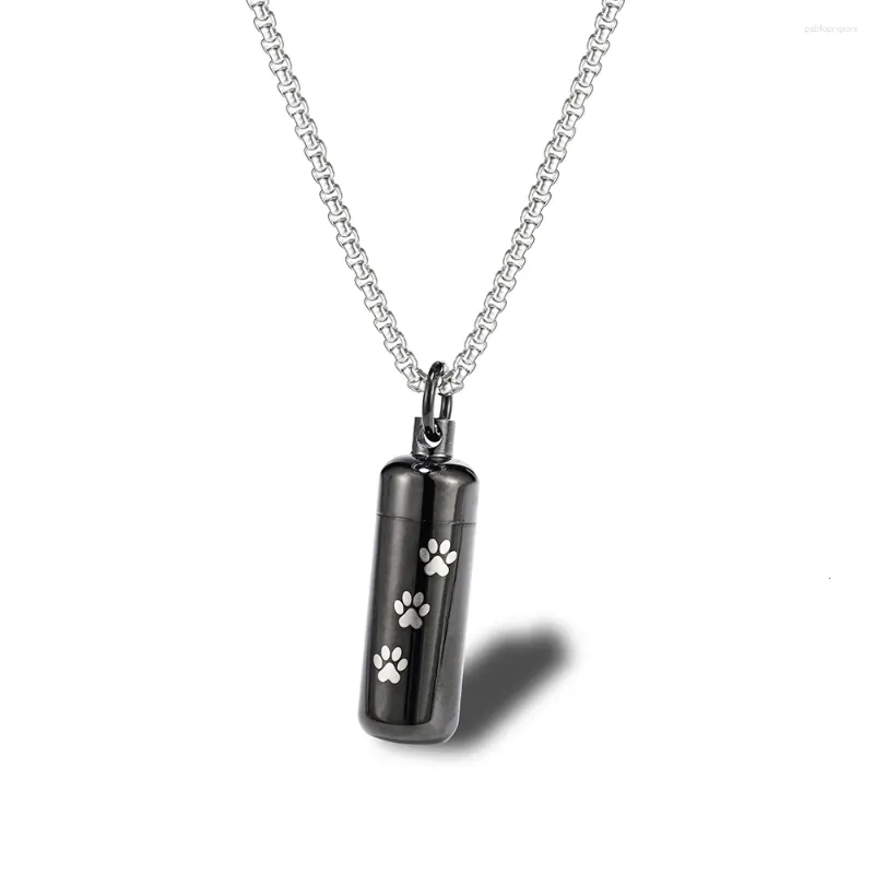 Collane con ciondolo in acciaio inossidabile, collana con zampa di animale domestico, souvenir commemorativo per la cremazione, accessori per cuccioli per le ceneri_voghion.com