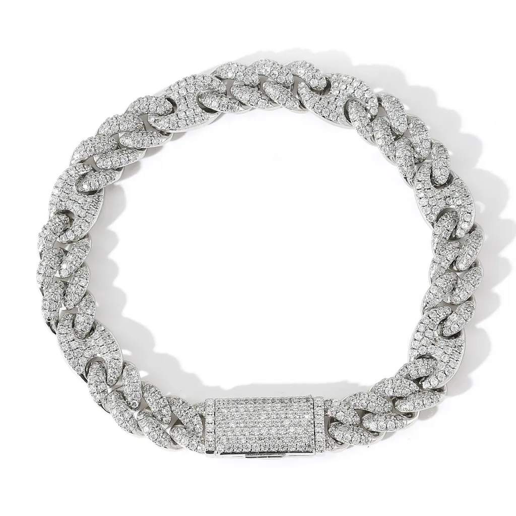 Mossan Diamond Miami 10 mm breiter Pig Nose Trend-BH mit Mikroeinlage aus Zirkonia, kubanische Kette für männliche und weibliche Rapper, Hip Hop_voghion.com