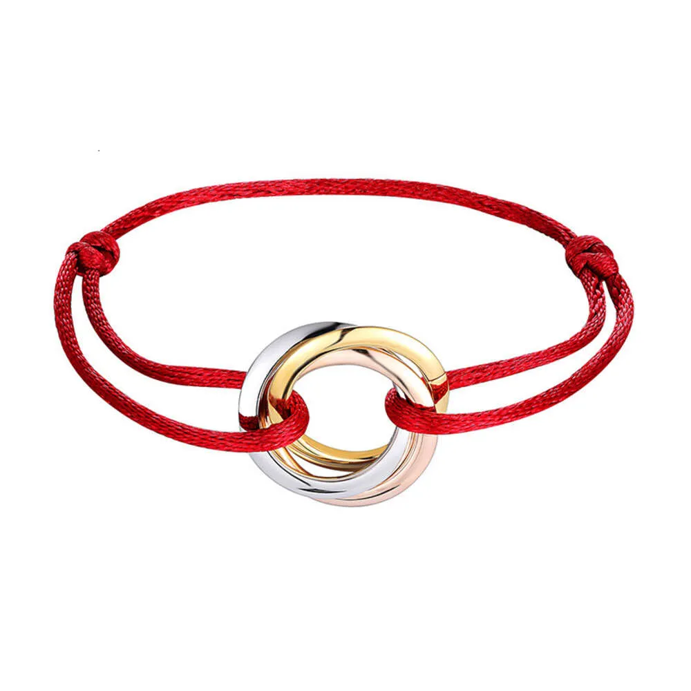 Herren Damen Designer Mode 316l Edelstahl Trinity Ring String Armband Drei Ringe Hand_voghion.com