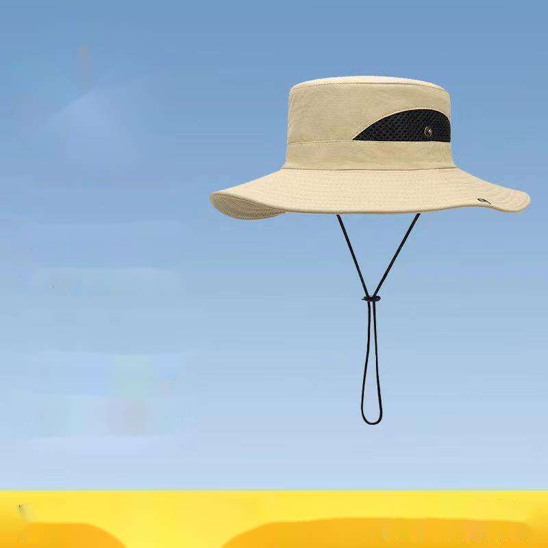 Zonnebrandcrème Zomerzonwering Zon UV-bestendig Vissersvissershoed, Heren Outdoor Grote Rand Hoed_voghion.com