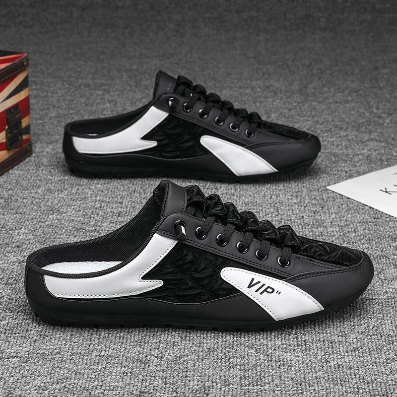 Desodorante para hombre Baotou Drag Primavera 2024, nuevo atuendo, pantuflas sin cordones y para conducir, zapatos casuales sin tacón_voghion.com