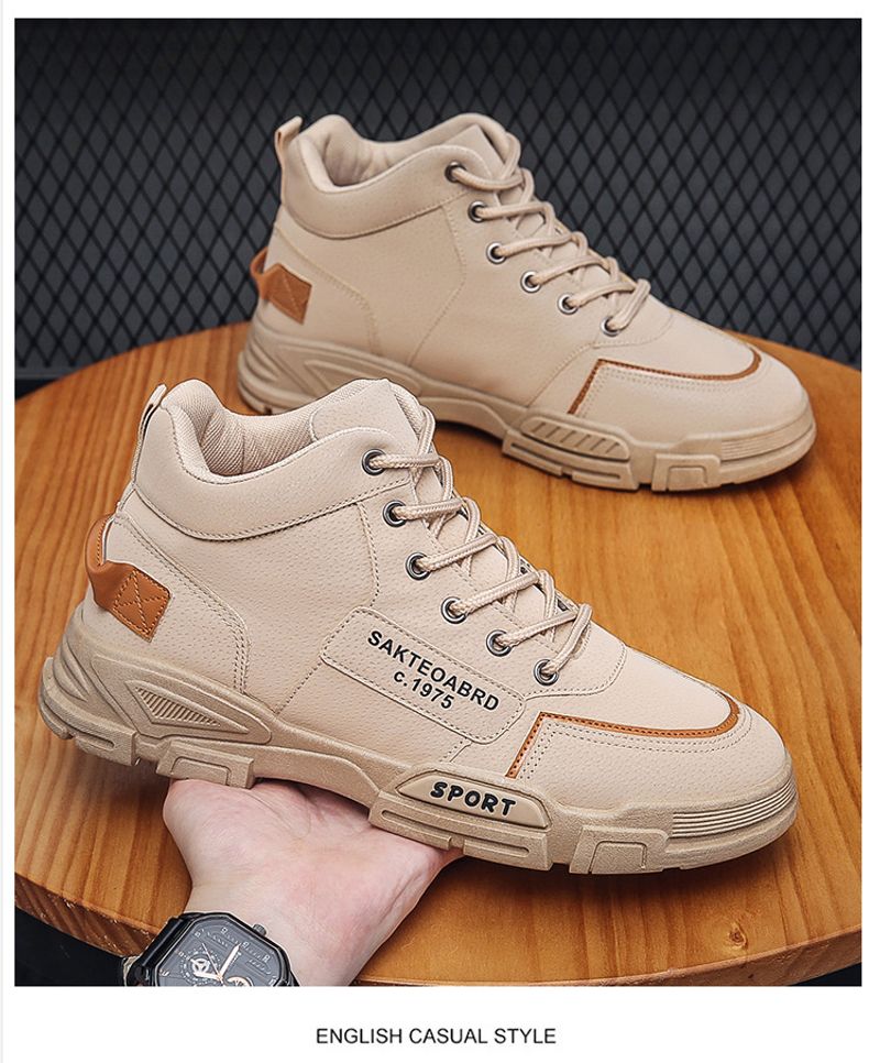 2024 Automne High Martin Édition Coréenne Vêtements de Travail Polyvalents Mi-hauts Courts Chaussures Tendance Bottes pour Hommes_voghion.com