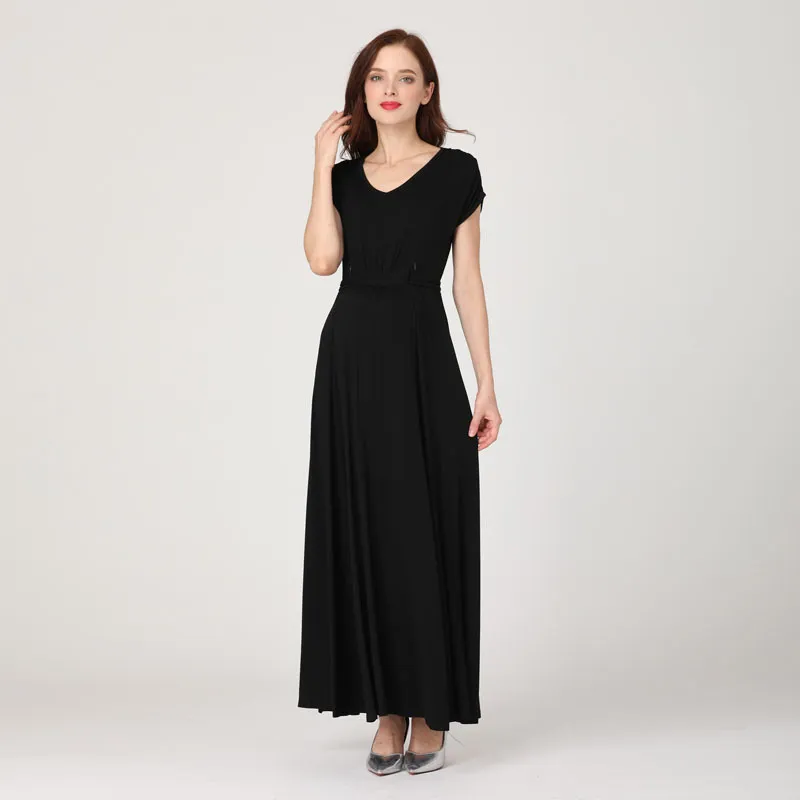 Emotion Moms 2024 Spring Summer Maternity Clothes Dress Casual Sexy V Neck For Pregnant Women LJ201114_voghion.com