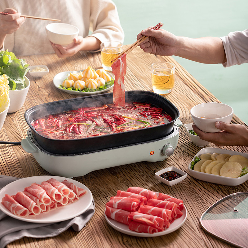 Elettrodomestici per la casa, grill elettrico, barbecue per carne, teglia per dolci, pentola calda, multicooker e 3 piastre rimovibili, 220 V_voghion.com