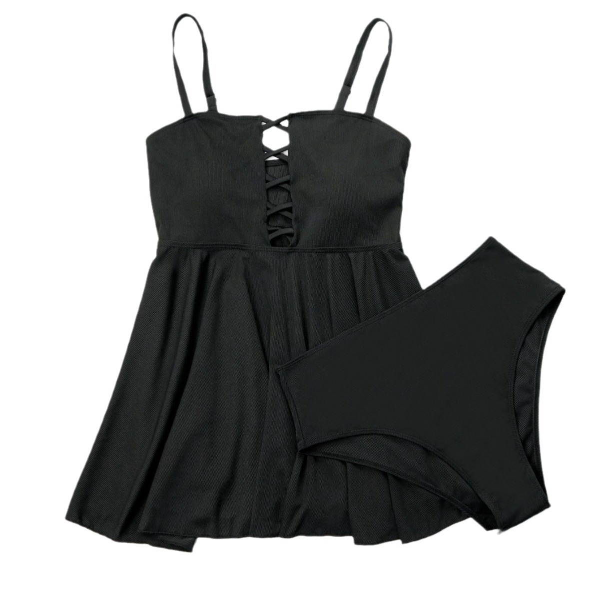 Maillot de bain une pièce dos nu de grande taille, plus gros, maillot de bain conservateur à séchage rapide_voghion.com