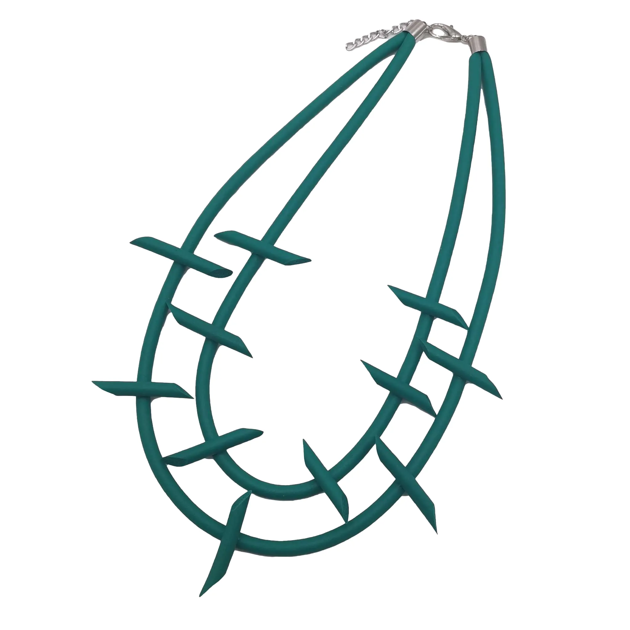 Catene Collana in gomma fatta a mano per le donne Boho Ciondoli Gotico Semplice catena Choker Moda coreana Gioielli fai da te a strati_voghion.com