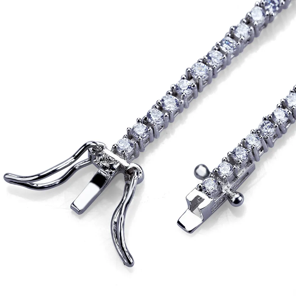 Gold-plated Tennis Bracelet For Men And Women Hip-hop 2.5mm Bracelets_voghion.com
