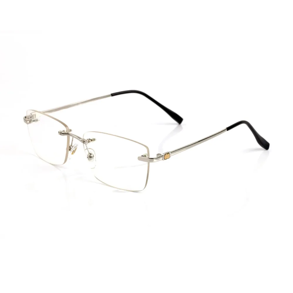 Designer Sunglasses Eyeglasses frames temples with Metal Frameless Rimless rectangular shape for men woman eyewear_voghion.com