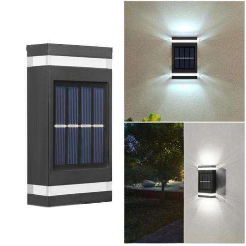 Solar-Wandleuchte für den Außenbereich, wasserdicht, solarbetriebenes Licht nach oben und unten, beleuchtet Haus, Garten, Hof, Dekoration außerhalb des Sonnenlichts_voghion.com