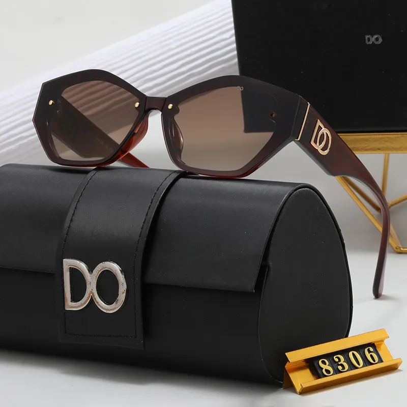 Designer Männer Fraen Schwaarz Unisex Designer Mier Fuerkleedung Strand Sonnebrëll Retro Frame Design UV400 Mat Këscht gutt_voghion.com