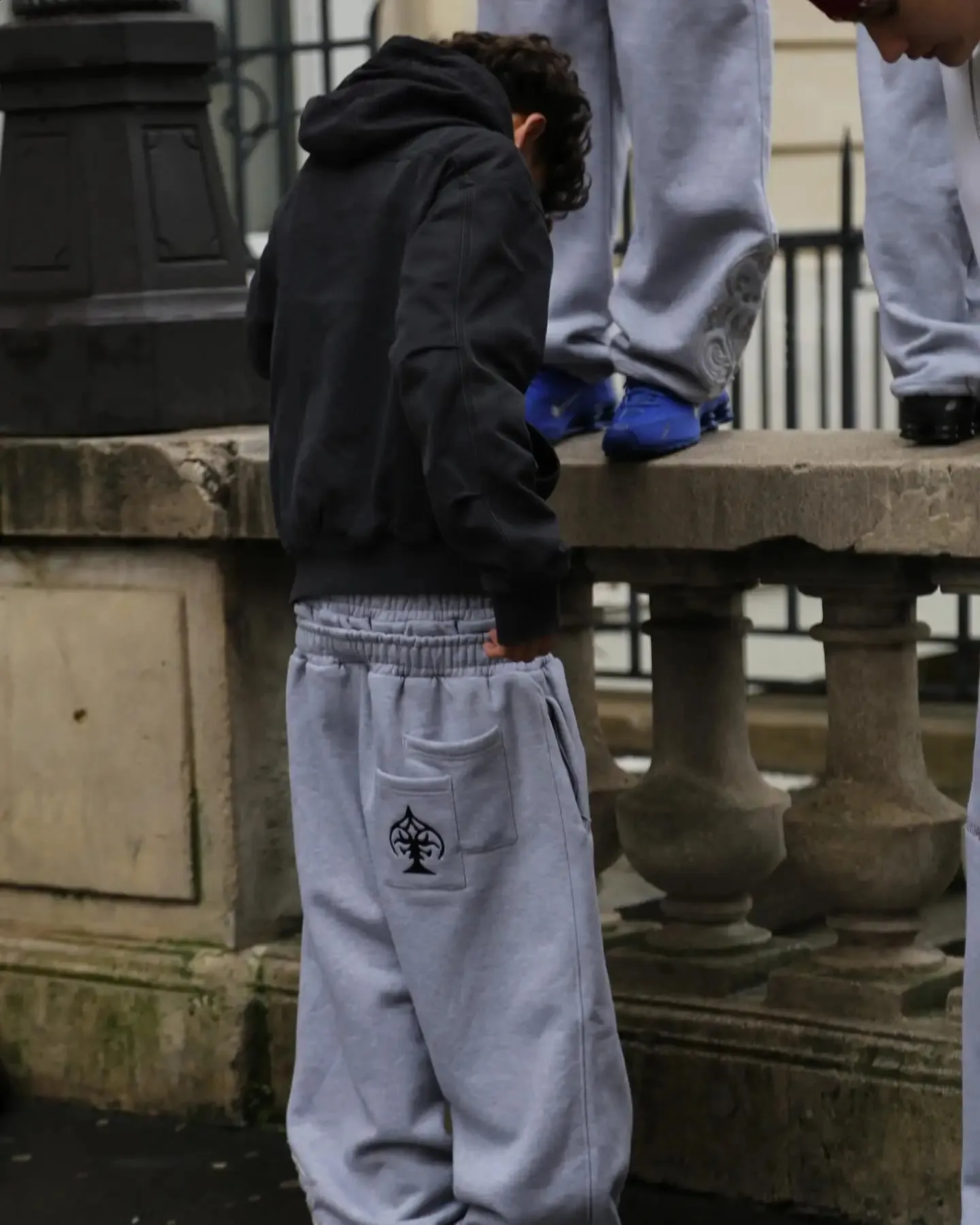 Y2K Retro Men Jogging Pants Double Waist Poker Embroidery Unisex Sweatpants Gothic Hip Hop Streetwear Casual Baggy_voghion.com