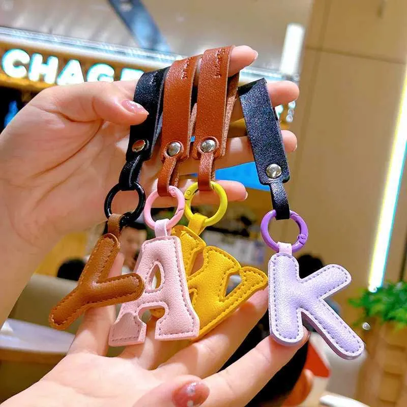 A to Z PU leather womens fashion cartoon candy color bag mobile phone pendant car keychain jewelry gift Y241121_voghion.com
