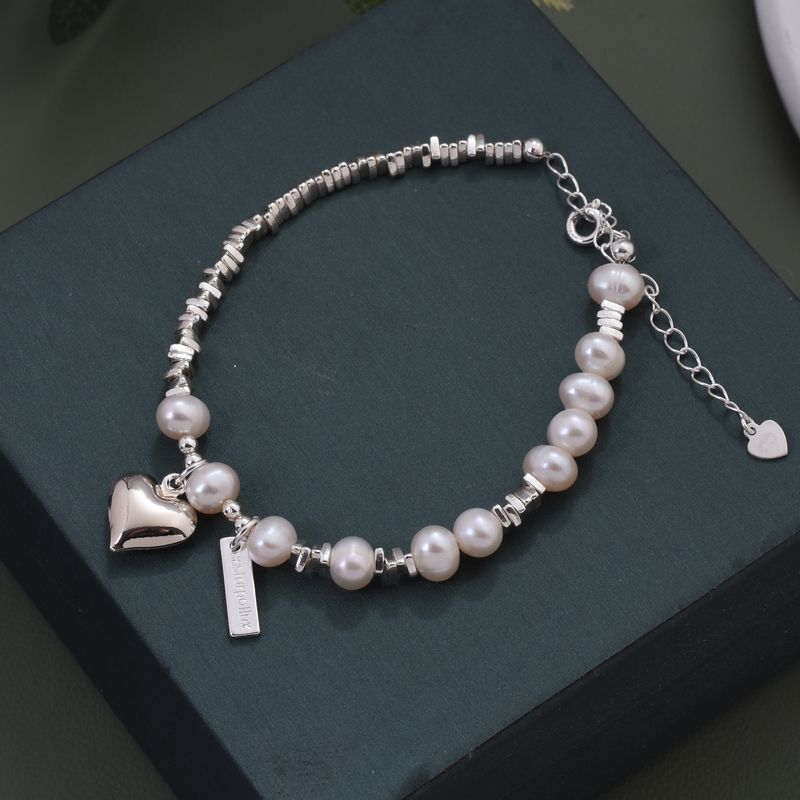 Braccialetto di perle Danshui, edizione coreana consigliata, Little Sweet Potato 2024, argento spezzato, amore fatto a mano_voghion.com