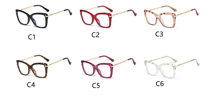 Sunglasses Female Reading Magnifying Glasses Transparent Square Frame Brand Designer Computer Anti-fatigue Presbyopia_voghion.com
