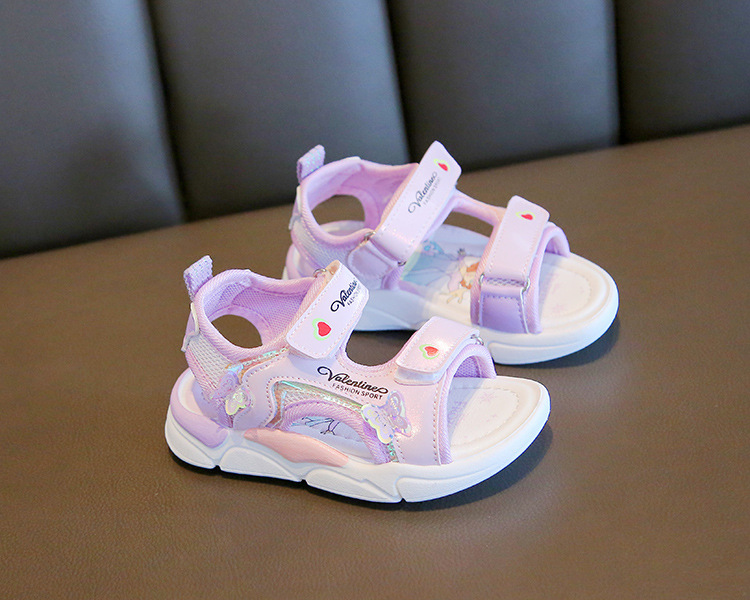 New Children's Beach Shoes Cartoon Little Girl Princess Shoes Soft Soled Baby Shoes_voghion.com