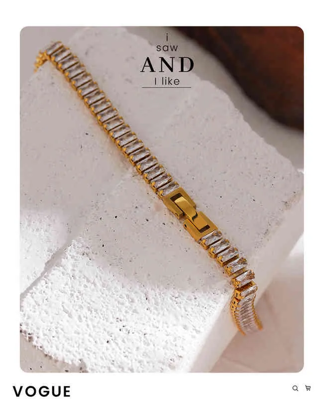 Collana in acciaio inossidabile 316l Yhpup con zirconi cubici lucidi, regalo di nozze per donna 2022_voghion.com