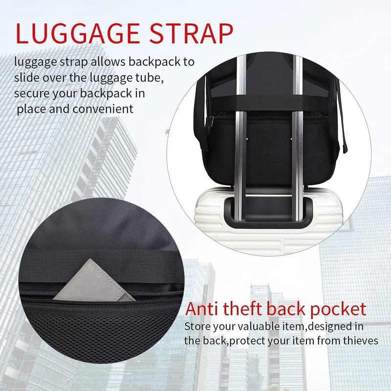 Monsdle Reise-Laptop-Rucksack, Diebstahlsicherer Rucksack mit USB-Ladeanschluss, Reise-Business-Arbeitstasche, 15,6 Zoll_voghion.com