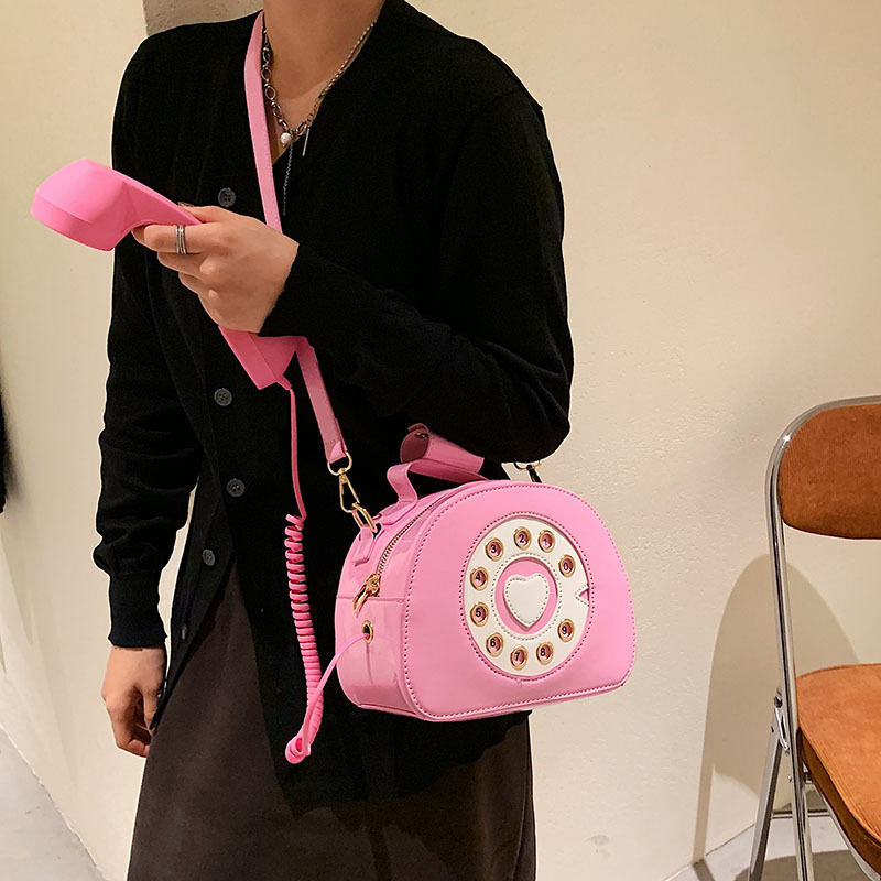 Femmes élégantes en forme de téléphone bandoulière en cuir PU sac à bandoulière femme sac à main décontracté Shopping rue cartable d'école_voghion.com