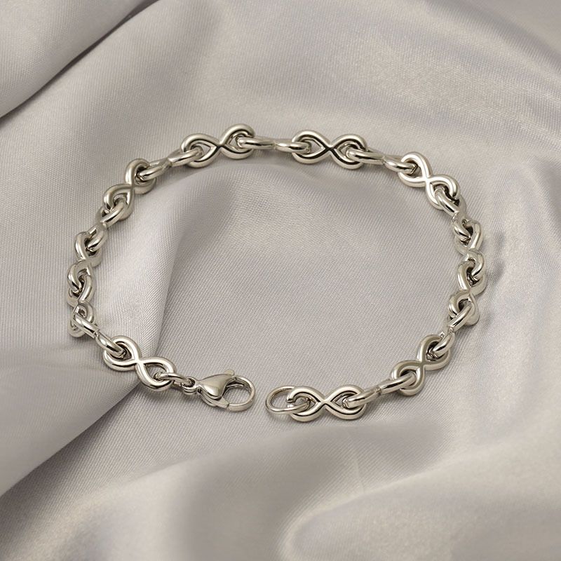 Eenvoudige stijl effen kleur 304 roestvrijstalen armbanden in bulk_voghion.com