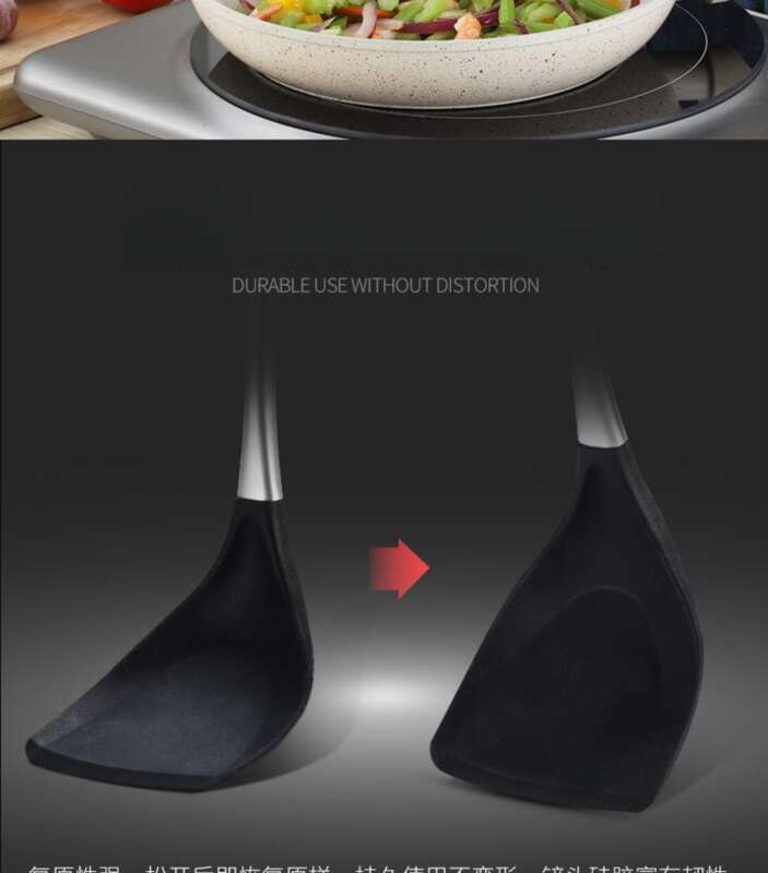Non Stick Special Silicone Shovel, Heat-resistant Household Stir Fry Kitchenware Set, Soup Spoon Frying Shovel Does Not_voghion.com