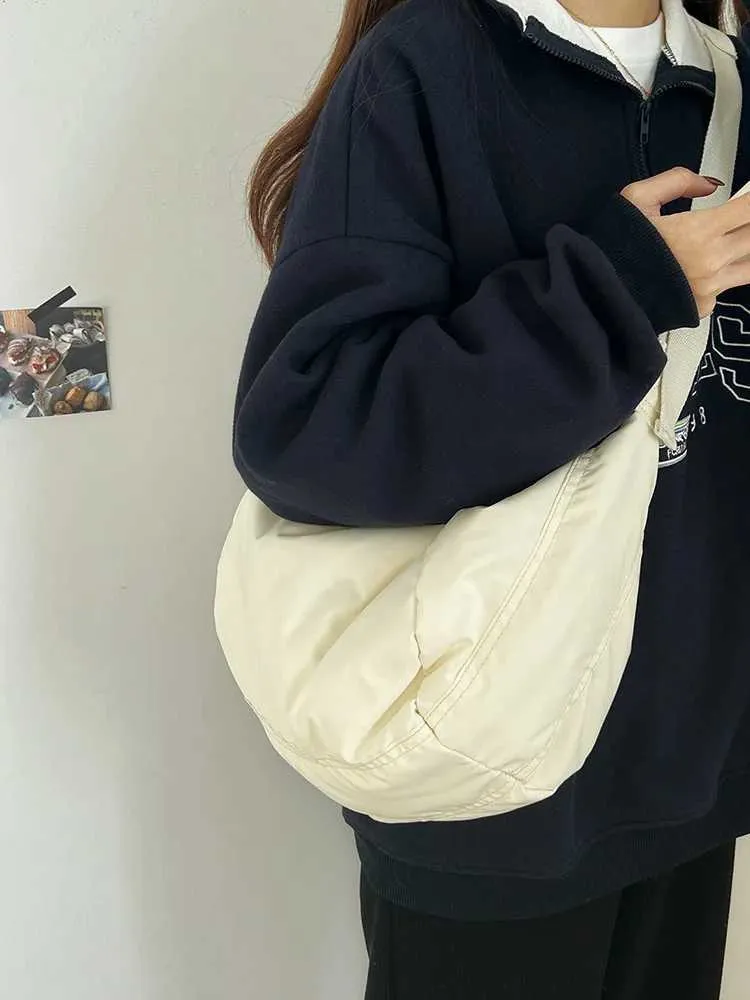 Crossbody Puszyste Płócienne Buty Duża Pojemność Casual Sportowa Torebka Damska Podróżna Szkoła Torba Listonoszka Y241109_voghion.com