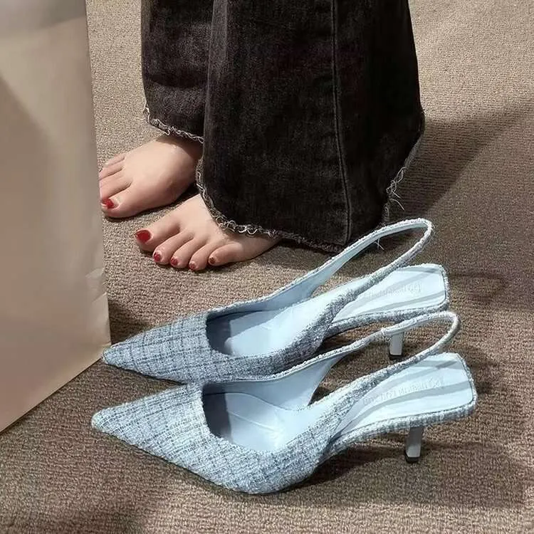 Designer For Women 2024 New Summer Quality High Heels Design Sense French Fashion Sandals Temperament Niche Single Shoe_voghion.com
