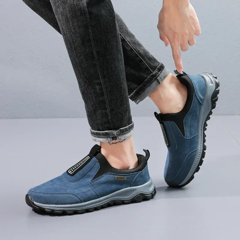 YRZL Outdoor-Wanderschuhe zum Reinschlüpfen, lässig, atmungsaktiv, Wildleder, rutschfeste Wanderschuhe für Herren_voghion.com