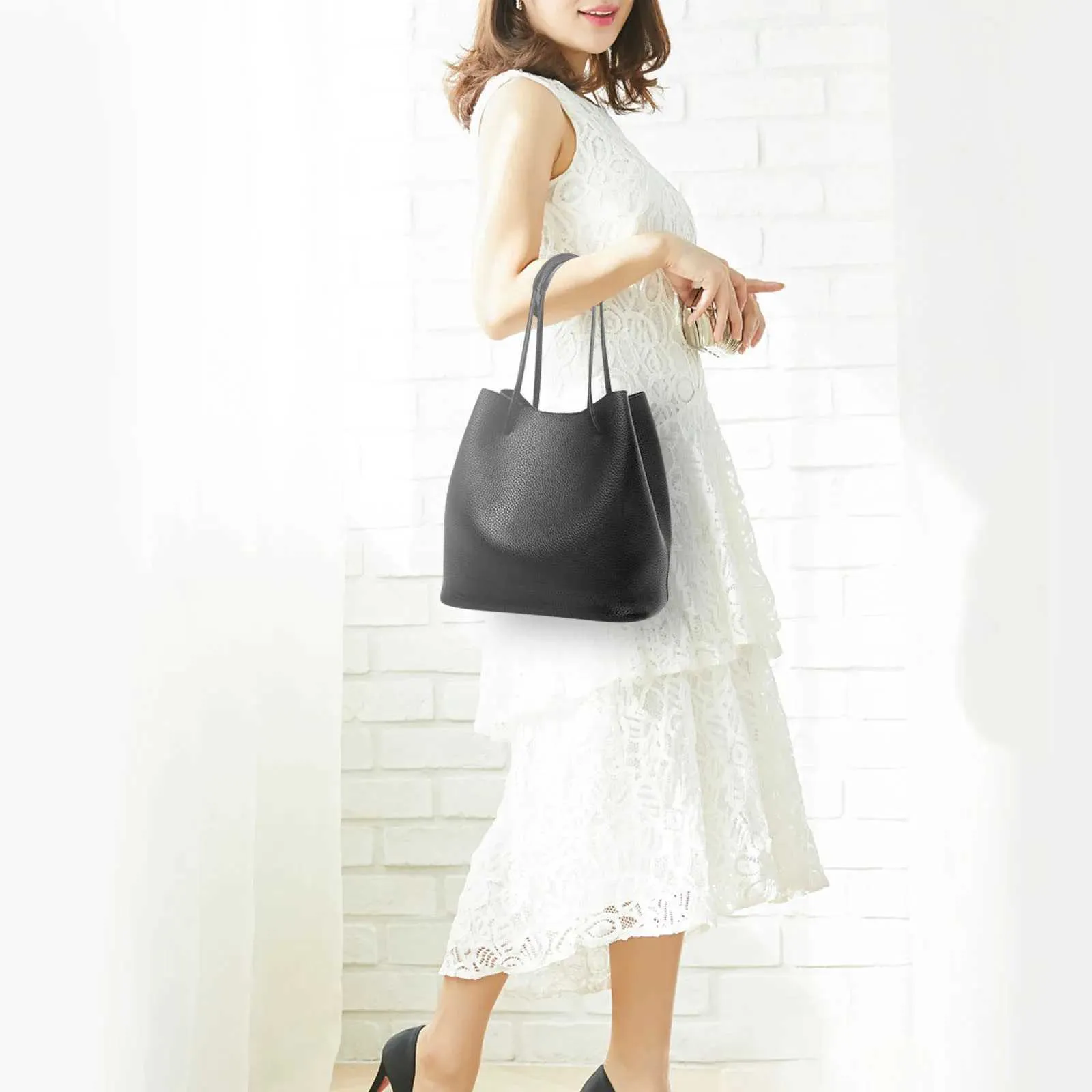 Ensemble de 4 sacs pour femmes, portefeuille élégant en cuir PU, sac à bandoulière, fourre-tout, accessoire de décoration tendance pour dames_voghion.com