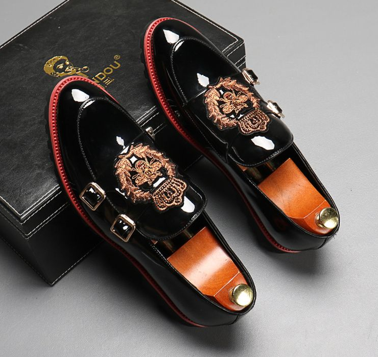 British Style Leather Shoes Men’s Breathable Business Formal Shoes Spring And Autumn Men’s Slip-on Monk Shoes Casual All-match Trendy Shoes