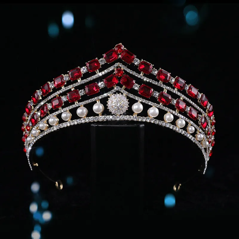 Sieraden Goud Zilver Kleur Barok Vintage Zwart Tiara's En Kronen Parels Kristal Prinses Diademen Bruids Dames Bruiloft_voghion.com