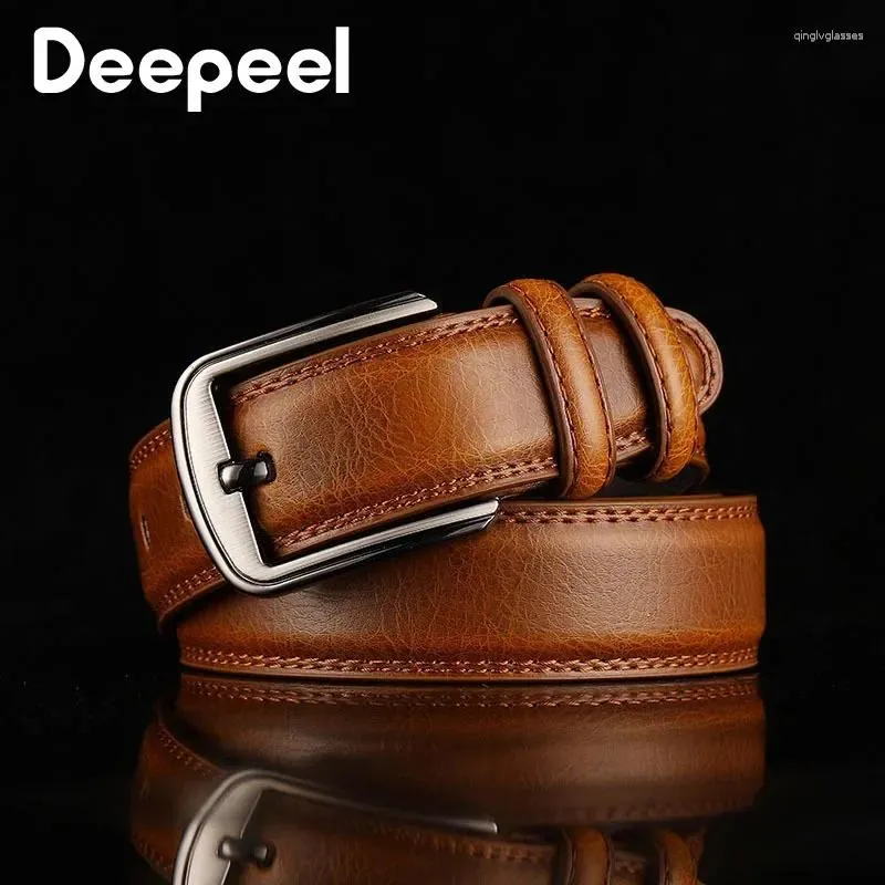 Ceintures 1pc Deepeel 3.7 110-130cm Hommes 2ème Cuir de vachette Homme Designer Business Ceinture Artisanat pour adultes Jeans_voghion.com