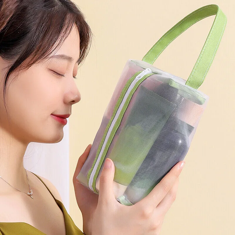 Neu Mesh Transparente Kosmetik Frauen Reise Make-Up Fall Lippenstift Lagerung Pouch Casual Zipper_voghion.com