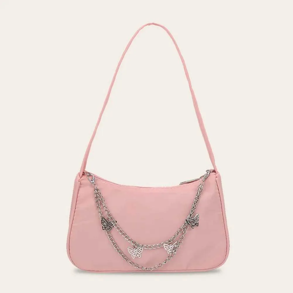 Solid color Shoe wallet chain Wen Underarm womens Fi top handle Cluhes black beige white bag Y241026_voghion.com